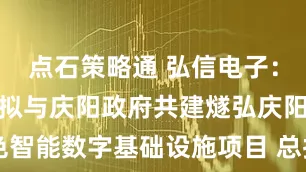点石策略通 弘信电子：控股子公司拟与庆阳政府共建燧弘庆阳绿色智能数字基础设施项目 总投资预计128亿元