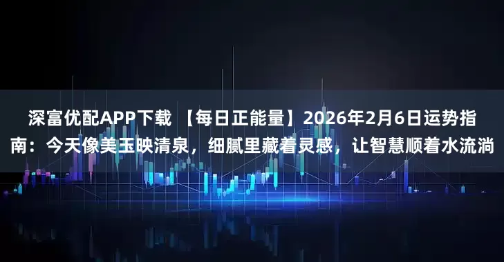 深富优配APP下载 【每日正能量】2026年2月6日运势指南：今天像美玉映清泉，细腻里藏着灵感，让智慧顺着水流淌